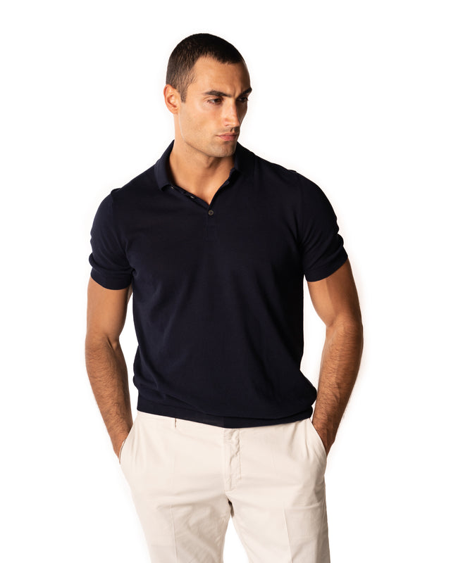 Polo maglia fresh cotton color blu