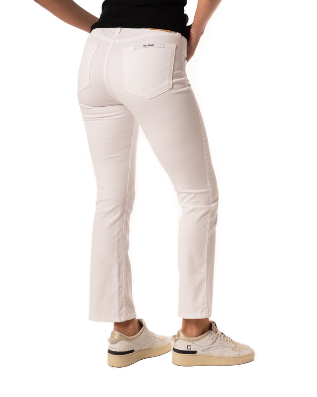 jeans cotone trombetta colore bianco made in italy