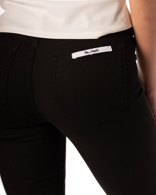 jeans cotone trombetta colore nero made in italy