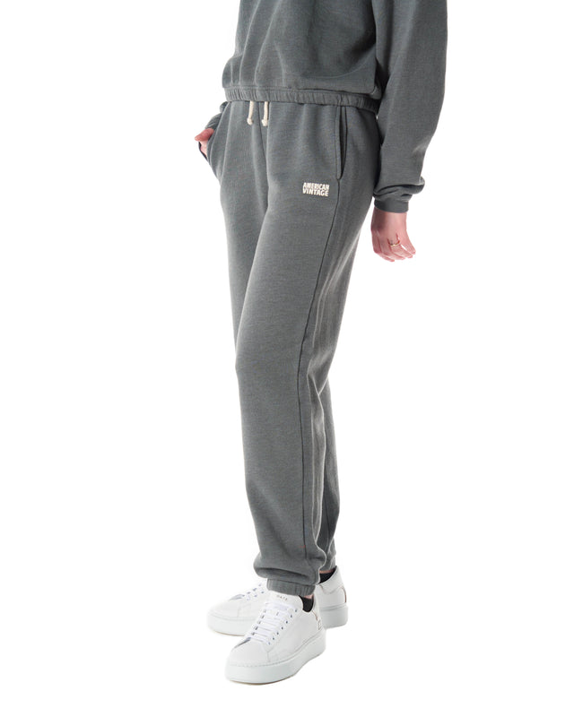 Pantalone tuta color carbone