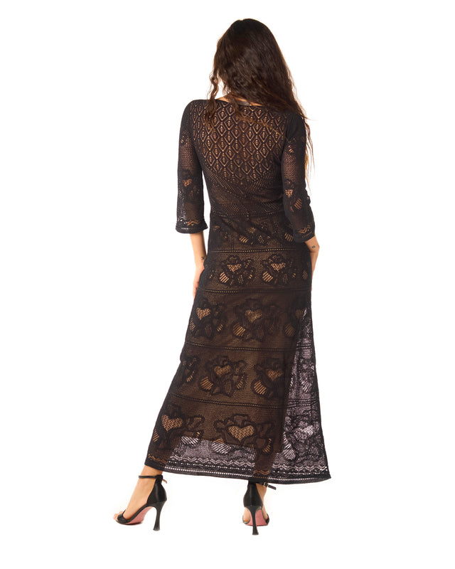 Abito crochette color nero