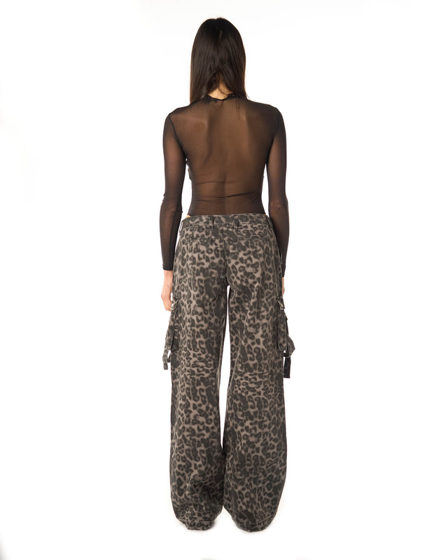 Pantaloni Cargo animalier