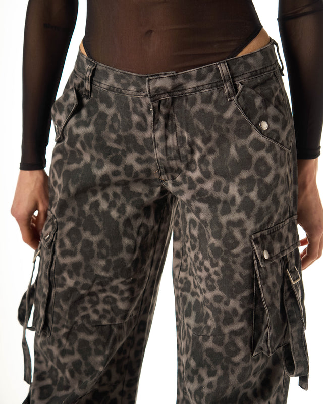 Pantaloni Cargo animalier