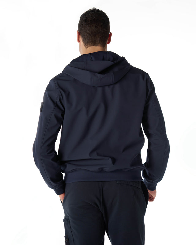 Soft shell cappuccio color blu