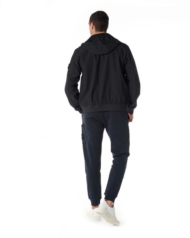 Giubbotto soft shell cappuccio color nero