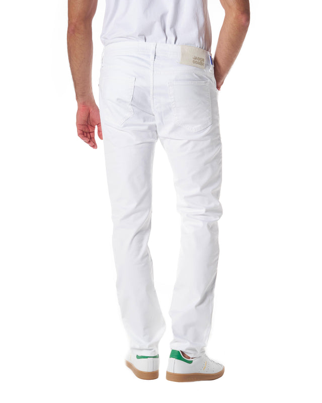 Jeans gabardina stretch color bianco