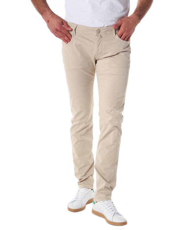 Jeans gabardina stretch color beige