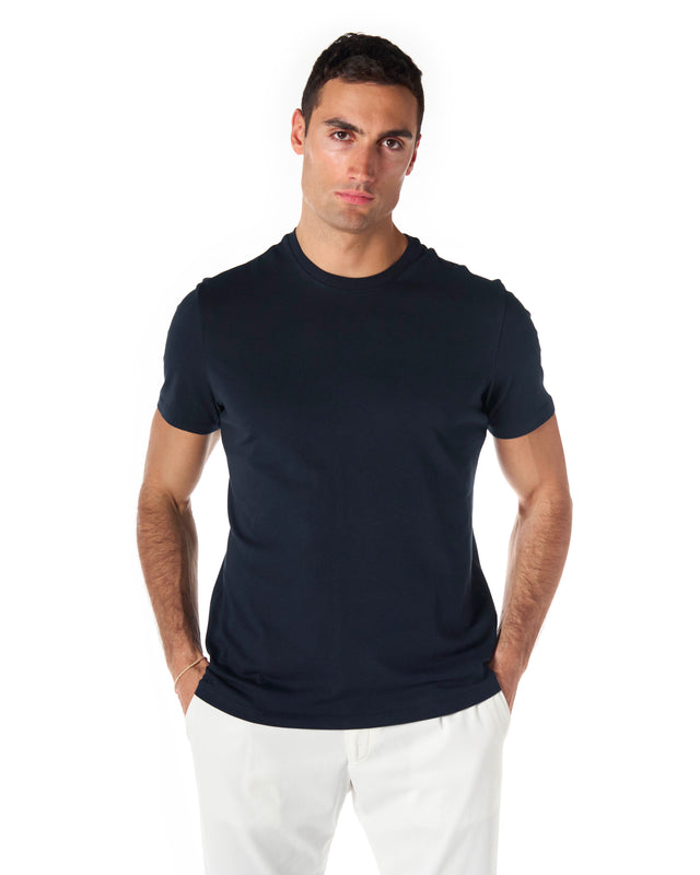 T shirt silk touch color blu