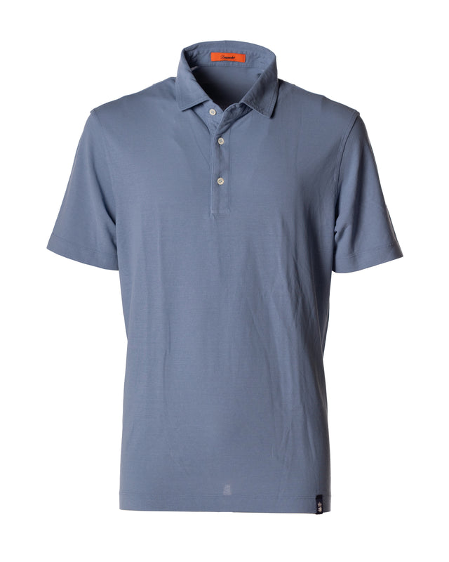 Polo crepe color azzurro