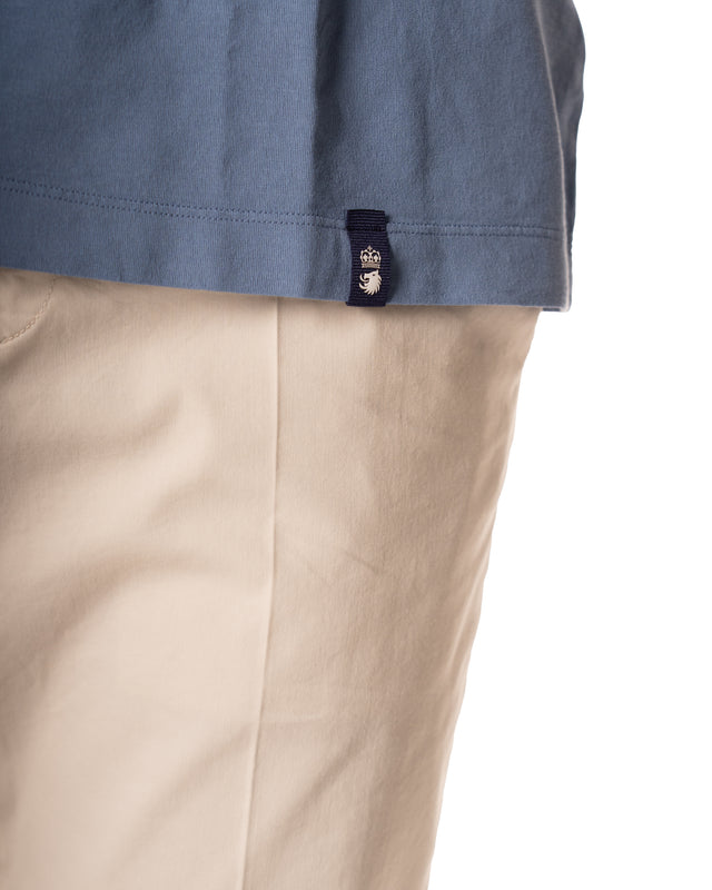 Polo crepe color azzurro