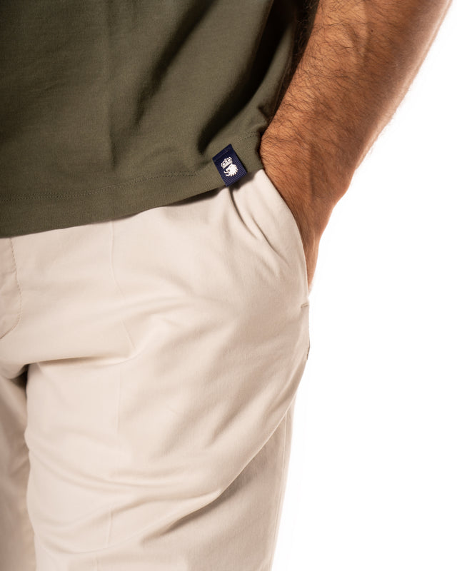Polo crepe color militare