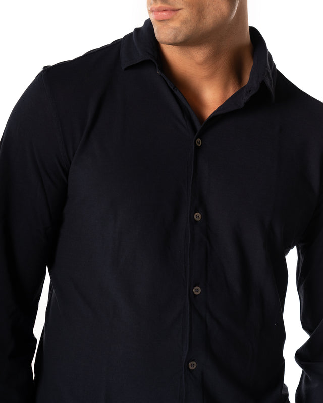 Polo camicia color blu