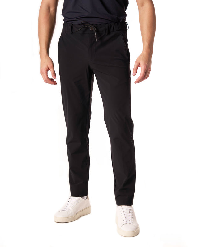 Pantaloni elastico color nero