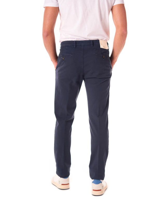 Pantaloni cotone color blu