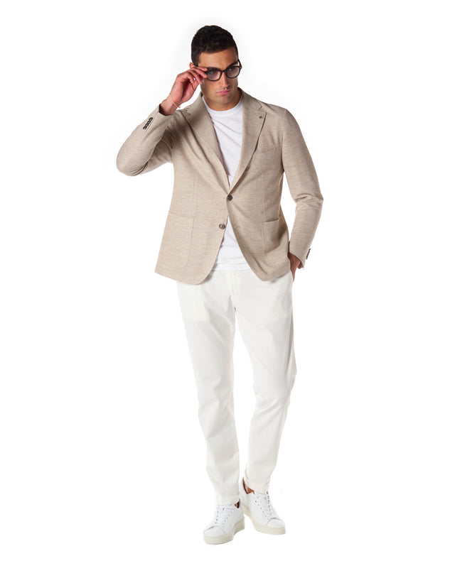 Pantaloni pinces color bianco