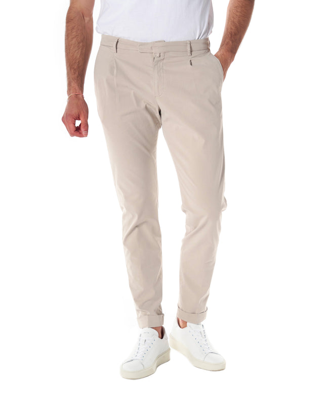 PANTALONI PINCES COLOR BEIGE