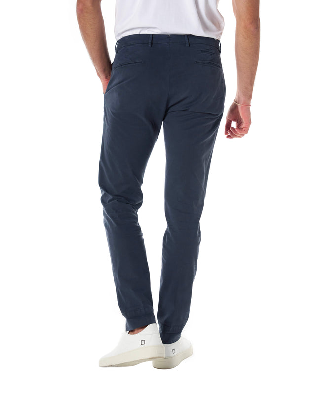 Pantaloni pinces color blu