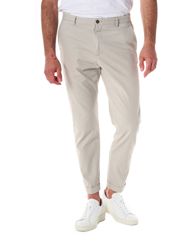 Pantaloni elastico color grigio