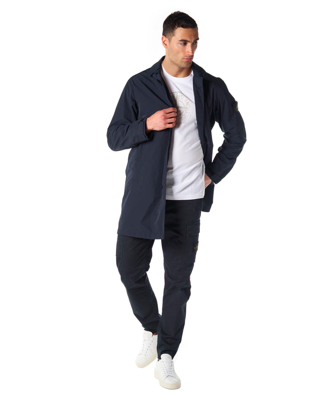Giubbotto carcoat impermeabile color navy