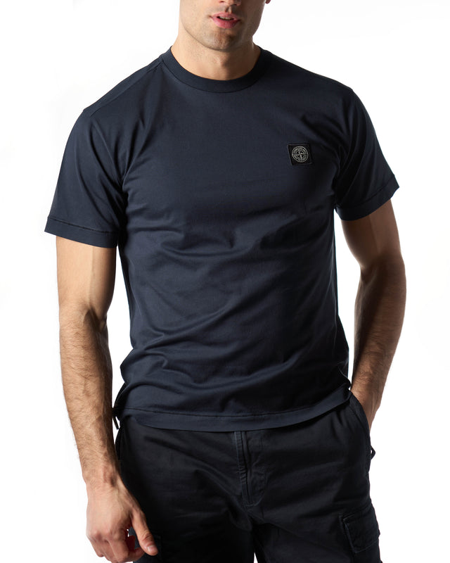 T-shirt cotone color blu