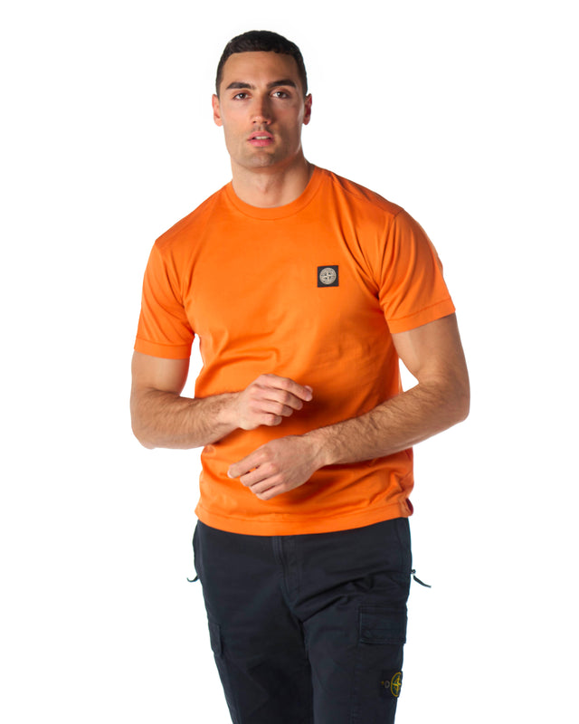 T-shirt cotone colore arancio