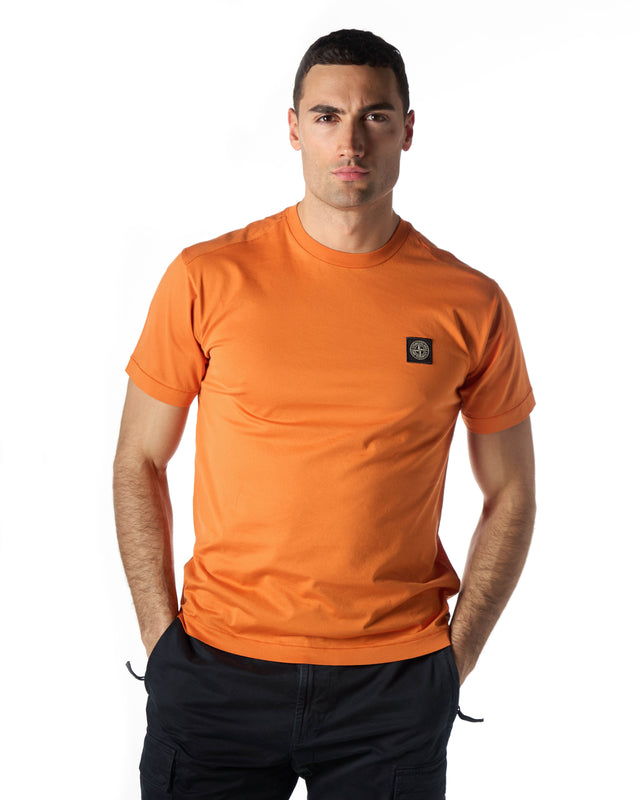T-shirt cotone colore arancio