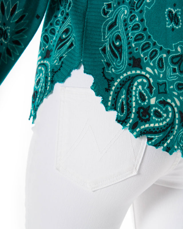 Maglione Cashmere stampa bandana