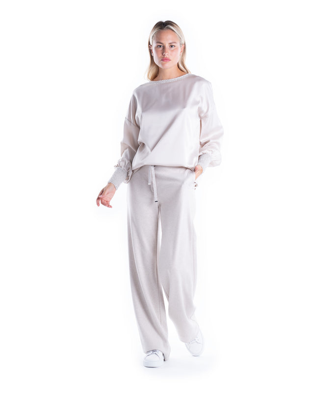 CAMICIA RASO STRETCH BORDO LANA