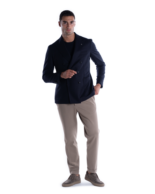 GIACCA DOPPIO PETTO LANA E CASHMERE
