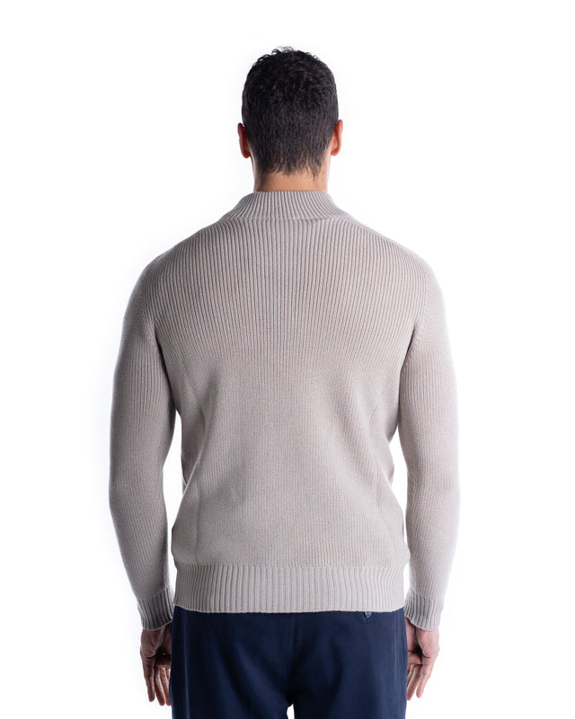 LUPETTO MEZZA ZIP RAINWOOL