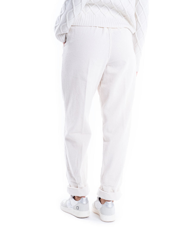 PANTALONE VELLUTO CON ELASTICO