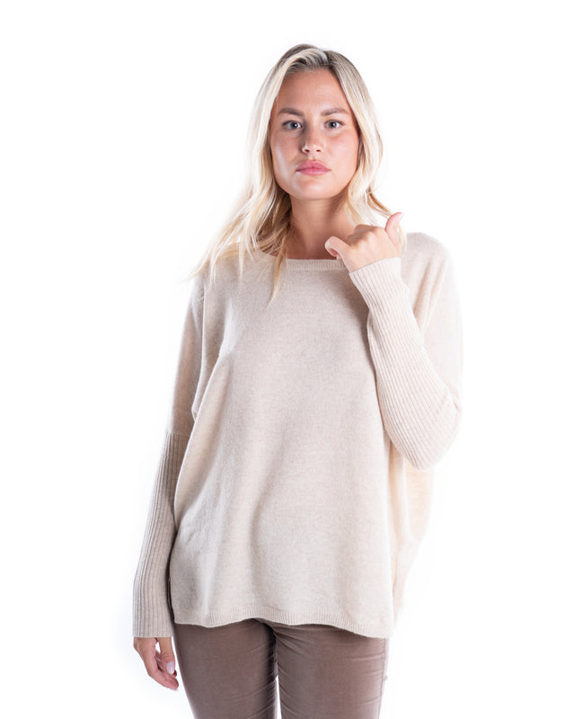 MAGLIA CASHMERE COLLO AMPIO