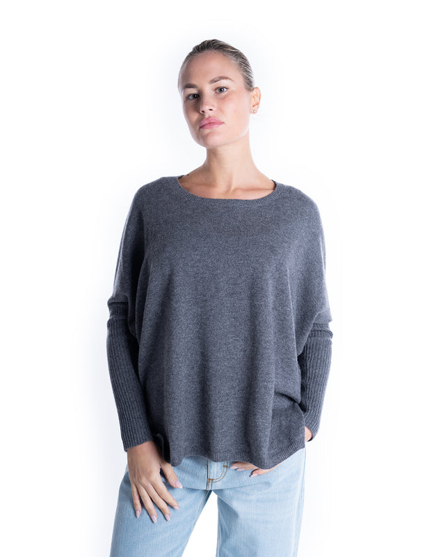 MAGLIA CASHMERE COLLO AMPIO