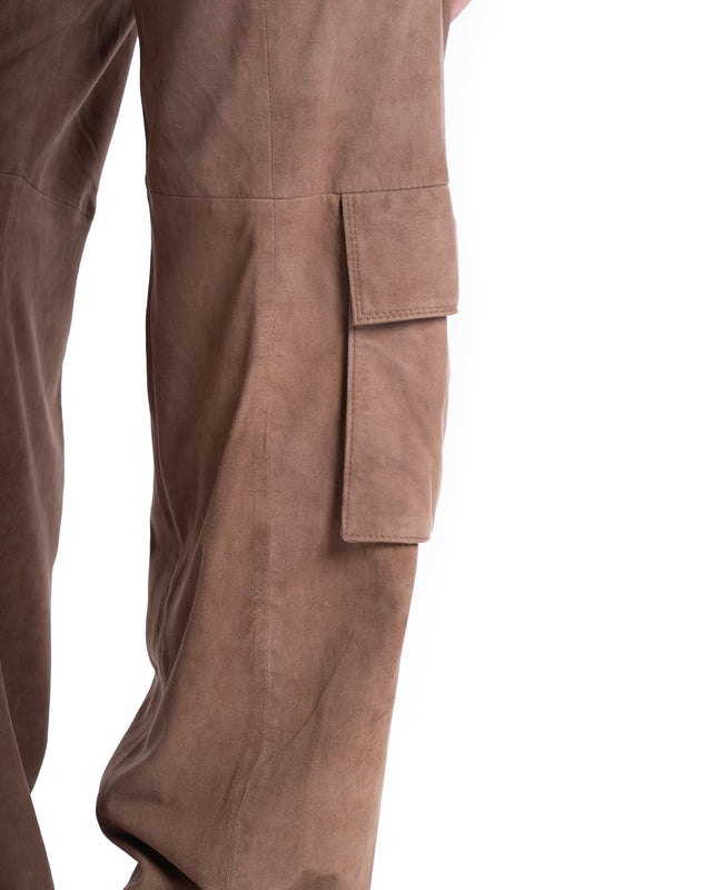PANTALONE CARGO CAMOSCIO