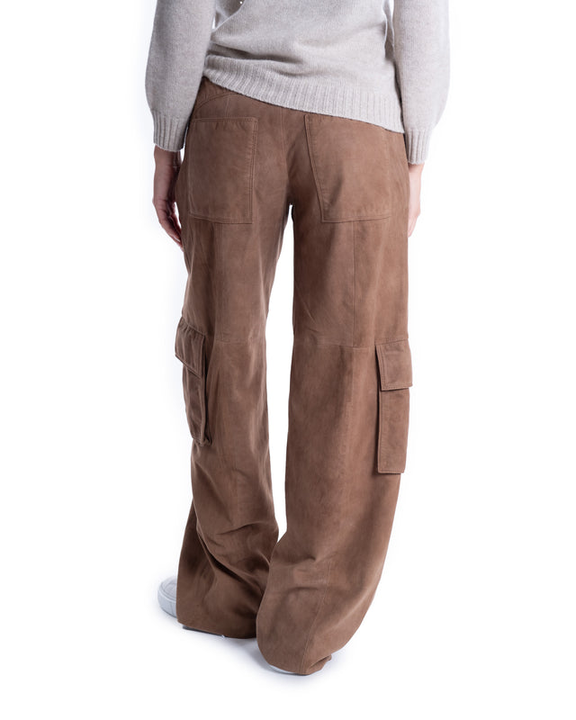 PANTALONE CARGO CAMOSCIO