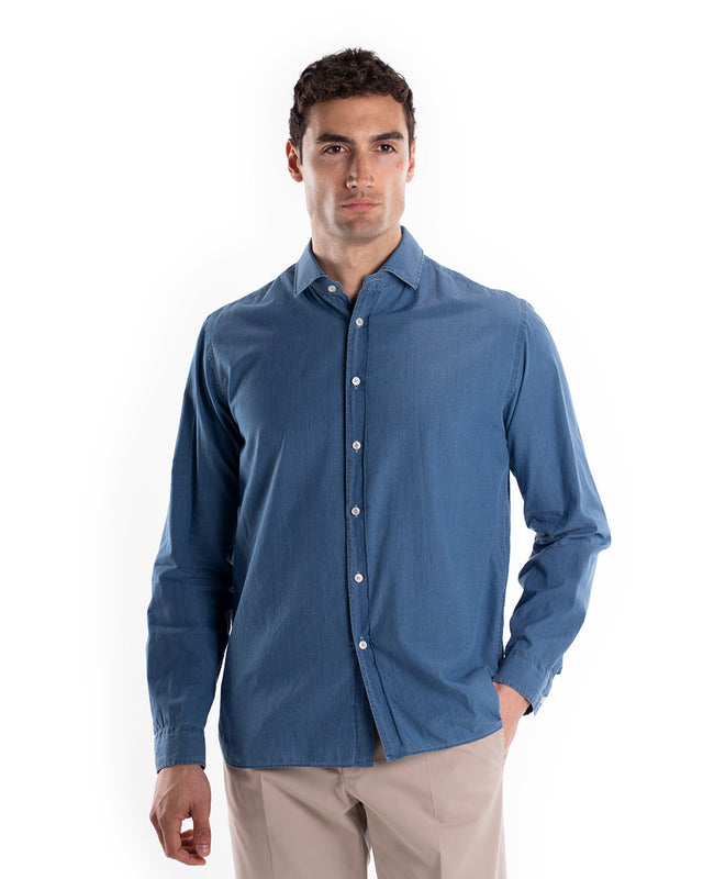 CAMICIA CHAMBRE INDACO