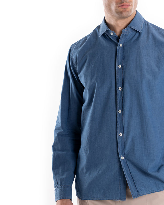 CAMICIA CHAMBRE INDACO