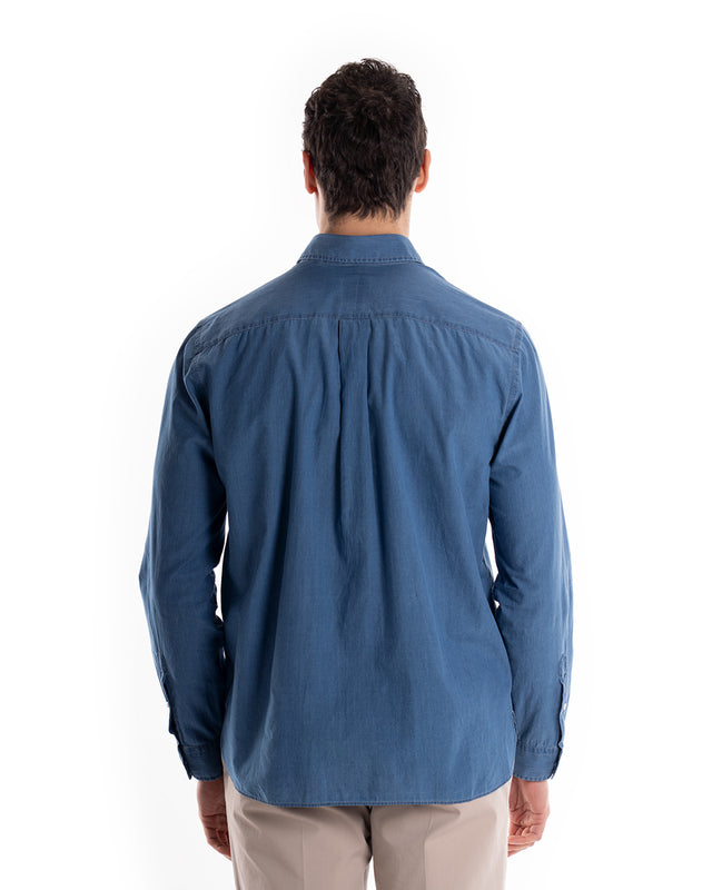 CAMICIA CHAMBRE INDACO