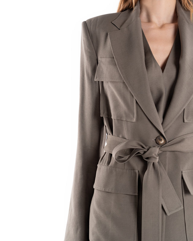 Giacca Safari Cintura Twill Viscosa