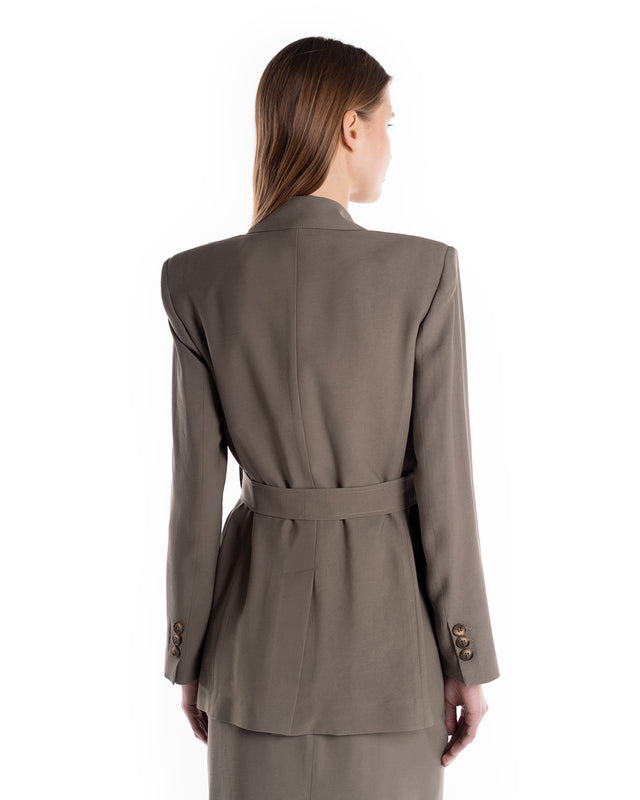 Giacca Safari Cintura Twill Viscosa