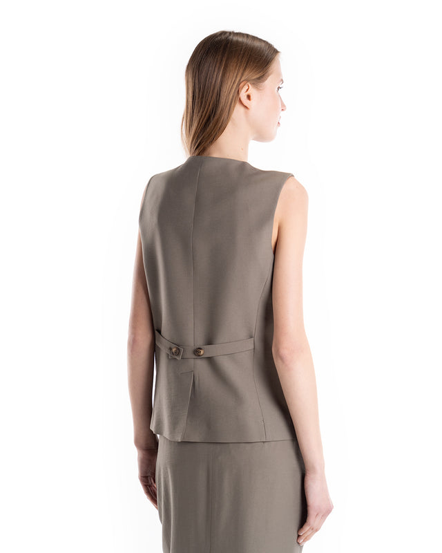 GILET TWILL VISCOSA