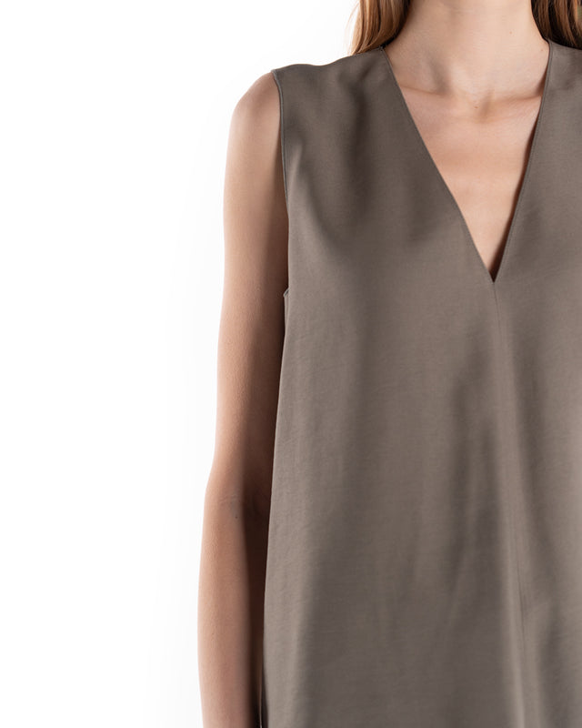 Top Scollo V Twill Viscosa