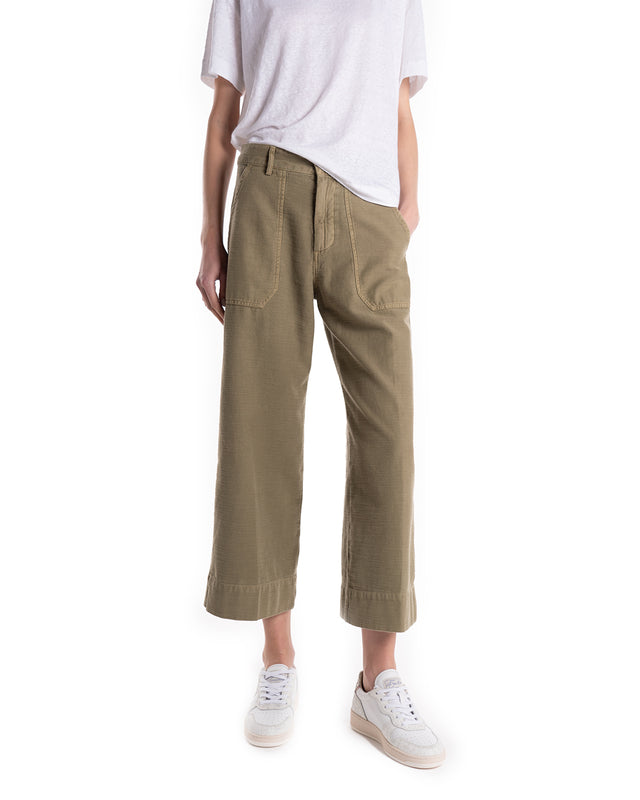 Pantaloni Wide-Leg Cropped