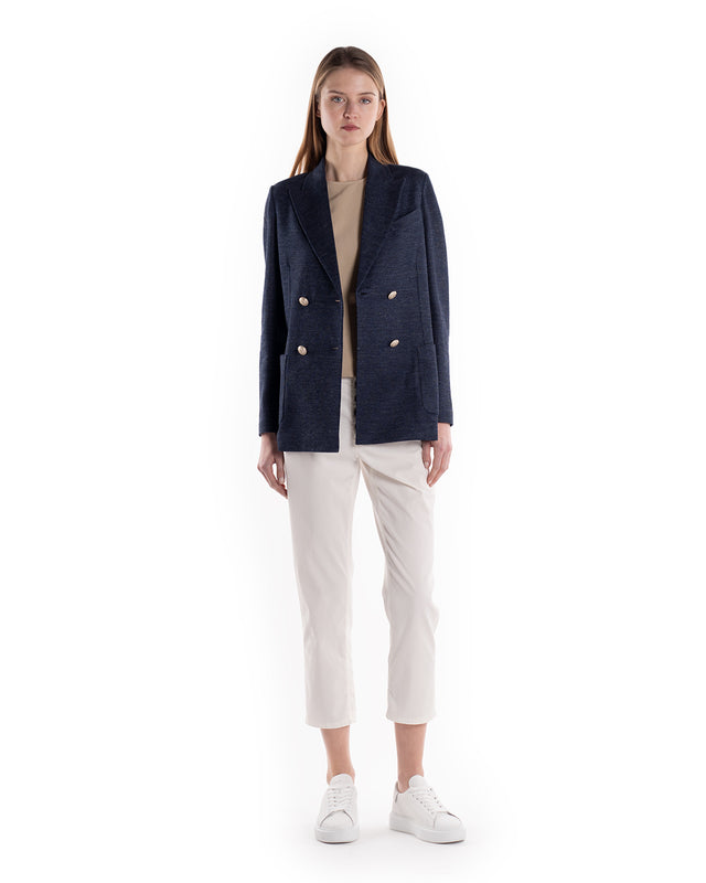 Giacca Doppio Petto Lino Cotone