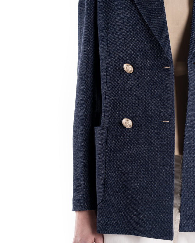 Giacca Doppio Petto Lino Cotone