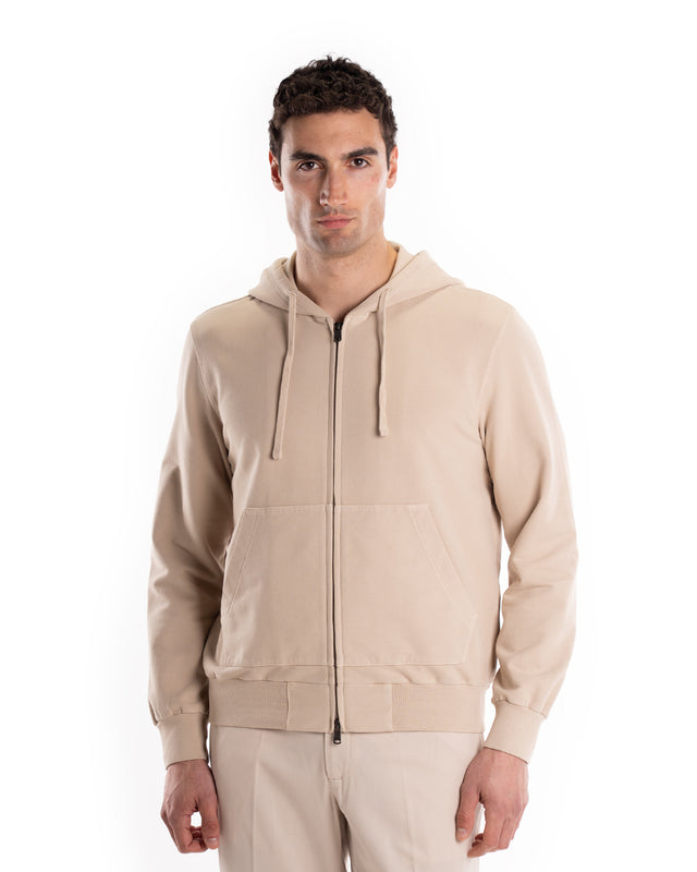 FELPA FULLZIP CAPPUCCIO