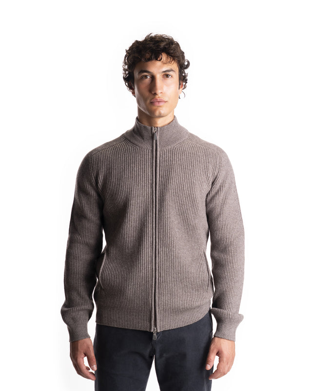 FULLZIP MISTO CASHMERE