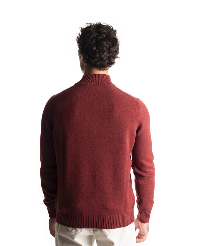 MEZZA ZIP MISTO CASHMERE