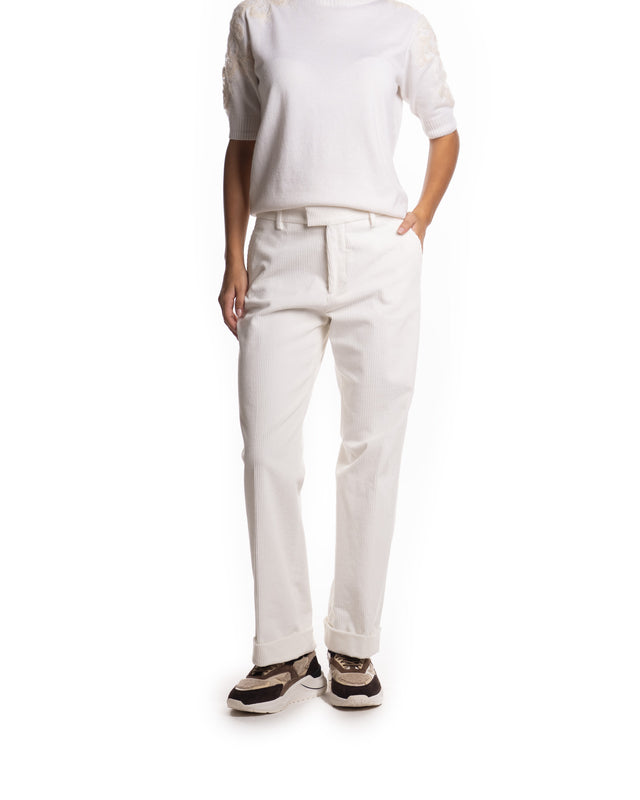 PANTALONE RISVOLTO VELLUTO