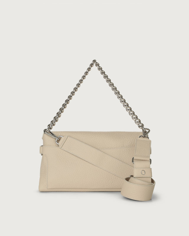 Borsa a spalla Missy Longuette Soft in pelle con catena e tracolla